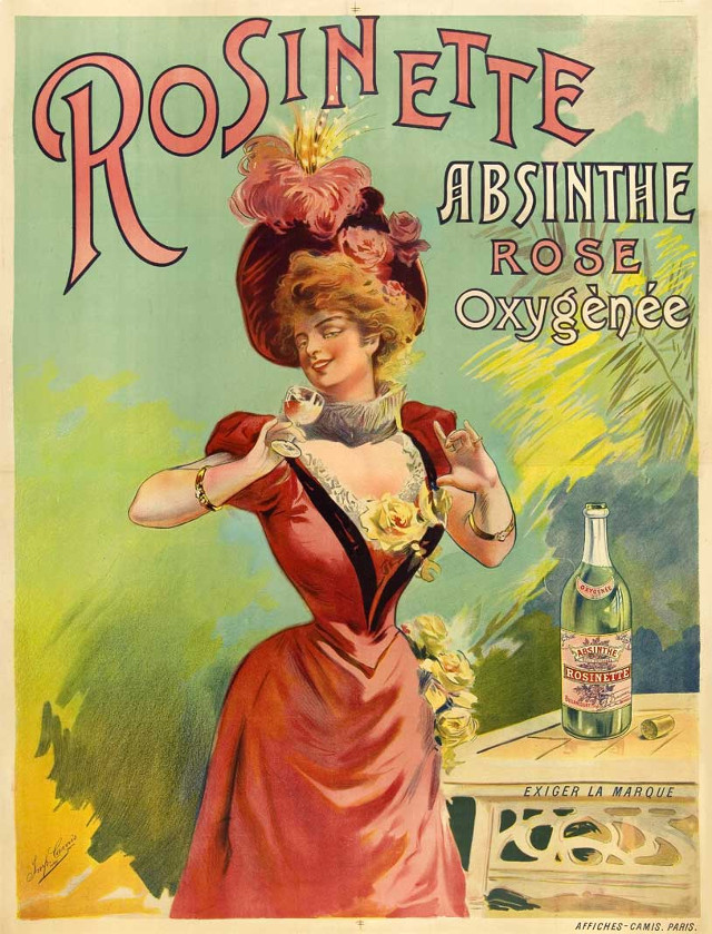 Absinthe Rosinette Poster, ca. 1900